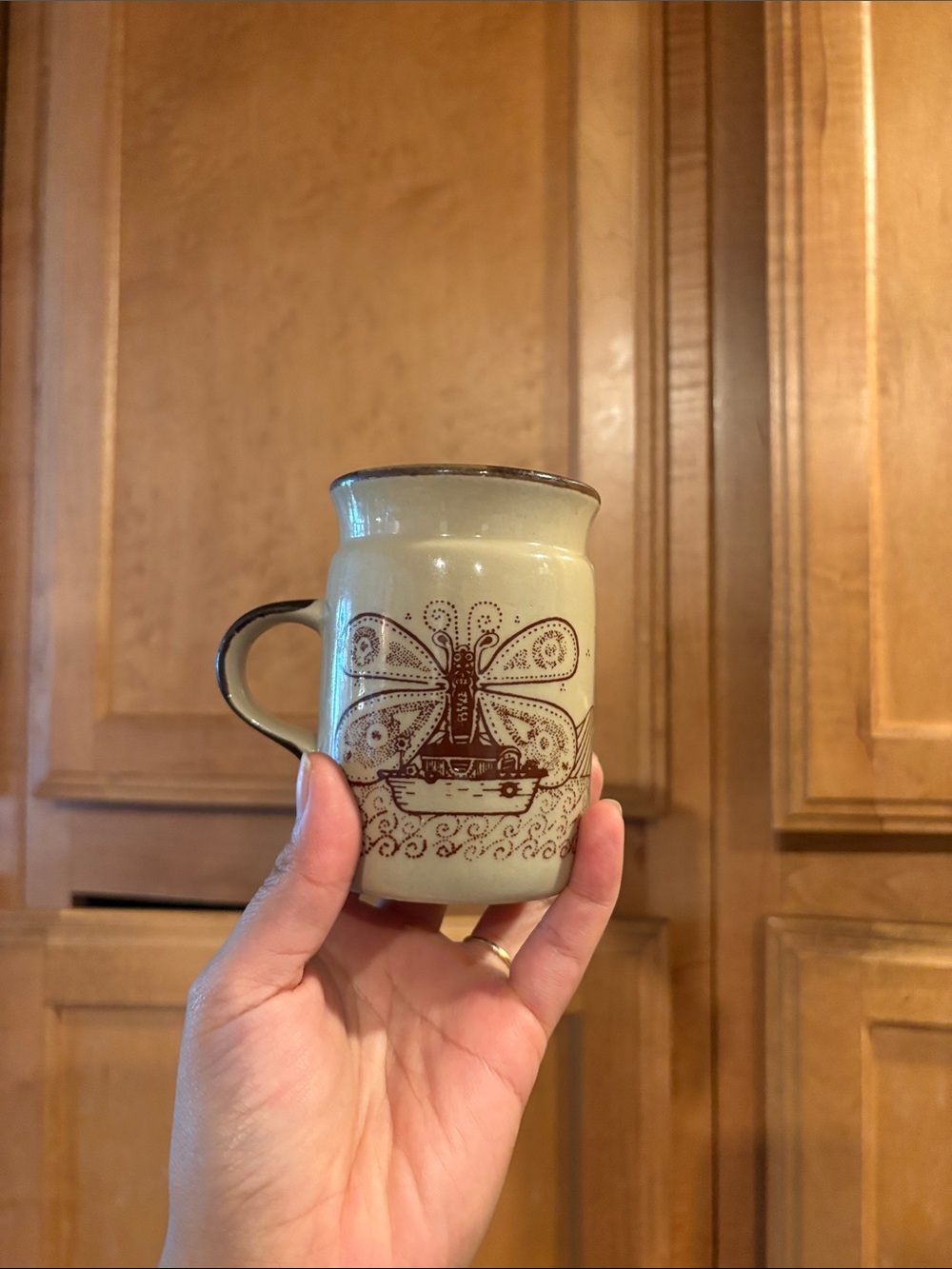 Vintage Taylor & Ng Mermaid and Butterfly Cup